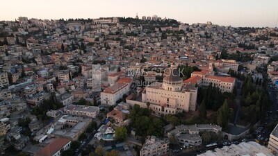drone footage of the city of Nazareth , Palestine, History of Palestine, tourism in Palestine, landscape