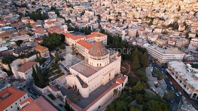 drone footage of the city of Nazareth , Palestine, History of Palestine, tourism in Palestine, landscape
