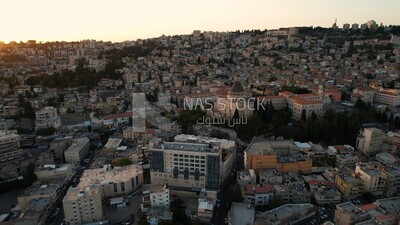 drone footage of the city of Nazareth , Palestine, History of Palestine, tourism in Palestine, landscape