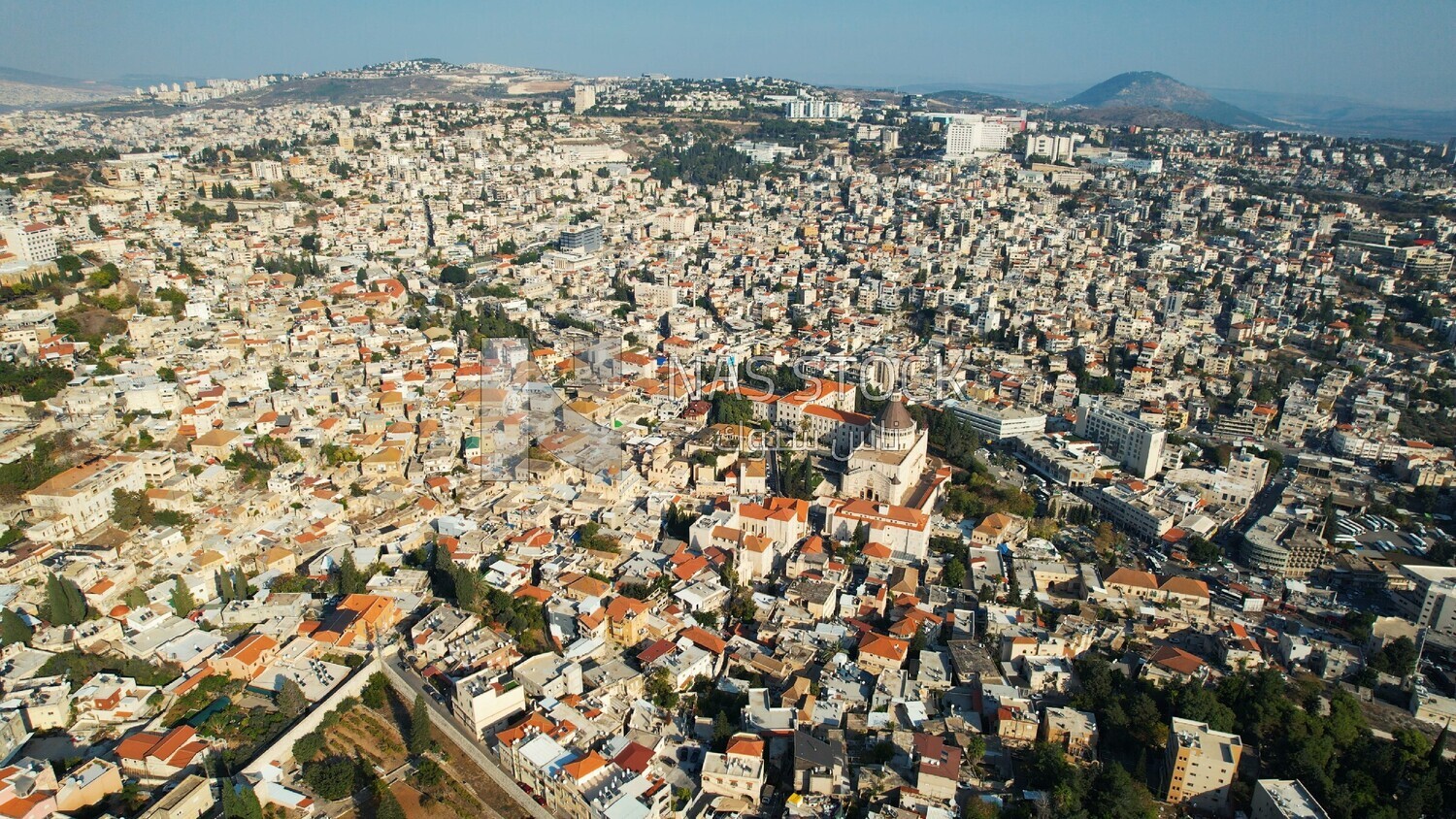 drone footage of the city of Nazareth , Palestine, History of Palestine, tourism in Palestine, landscape