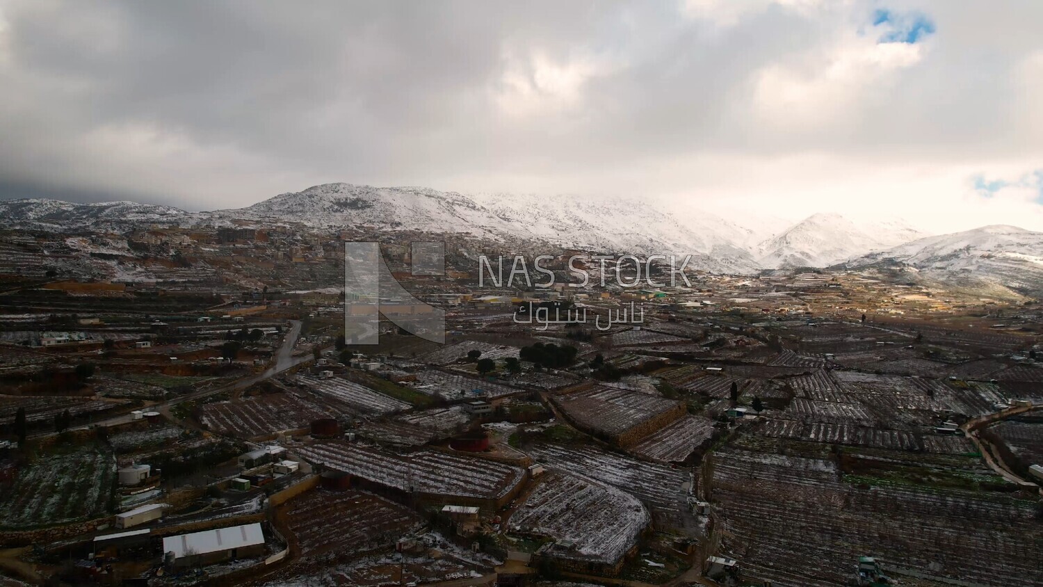 drone footage of the Majdal Shams village, landscape waterfall, tourism in Palestine