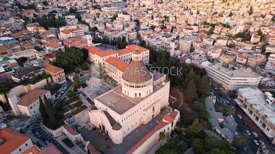 فيديو درون لمدينة الناصرة، فلسطين ، تاريخ فلسطين ، السياحة في فلسطين ، المناظر الطبيعية