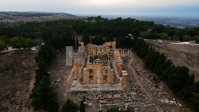 drone footage of the Temple of Zeus, Cyrene, Libya, history of Libya, landmarks in Libya