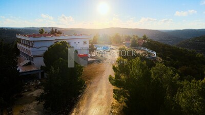 drone footage of a house with a swimming pool in Libya, history of Libya, landmarks in Libya