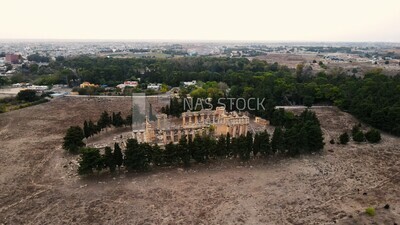 drone footage of the Temple of Zeus, Cyrene, Libya, history of Libya, landmarks in Libya