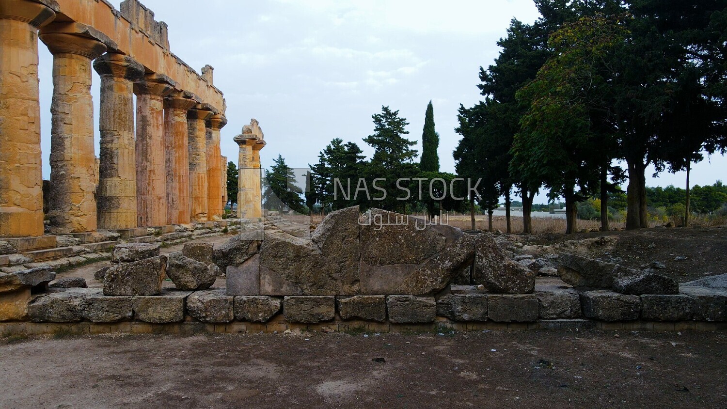 drone footage of the Temple of Zeus, Cyrene, Libya, history of Libya, landmarks in Libya