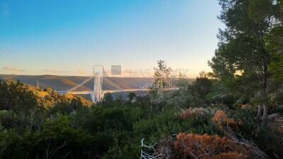 drone footage shows the Wadi Alkouf Bridge from away, Libya, history of Libya, landmarks in Libya