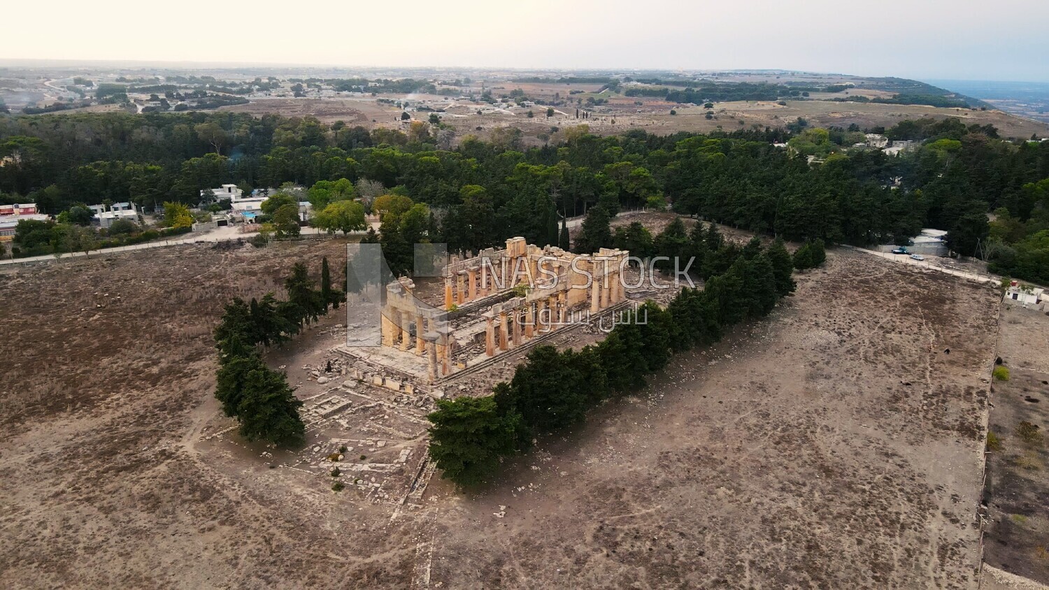 drone footage of the Temple of Zeus, Cyrene, Libya, history of Libya, landmarks in Libya
