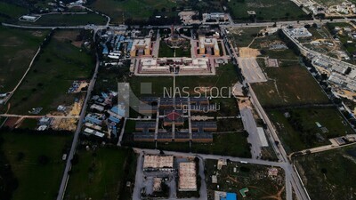 drone footage of Omar Al-Mukhtar University Library, Al-Bayda, Al-Jabal Al-Akhdar, Libya, landmarks in Libya