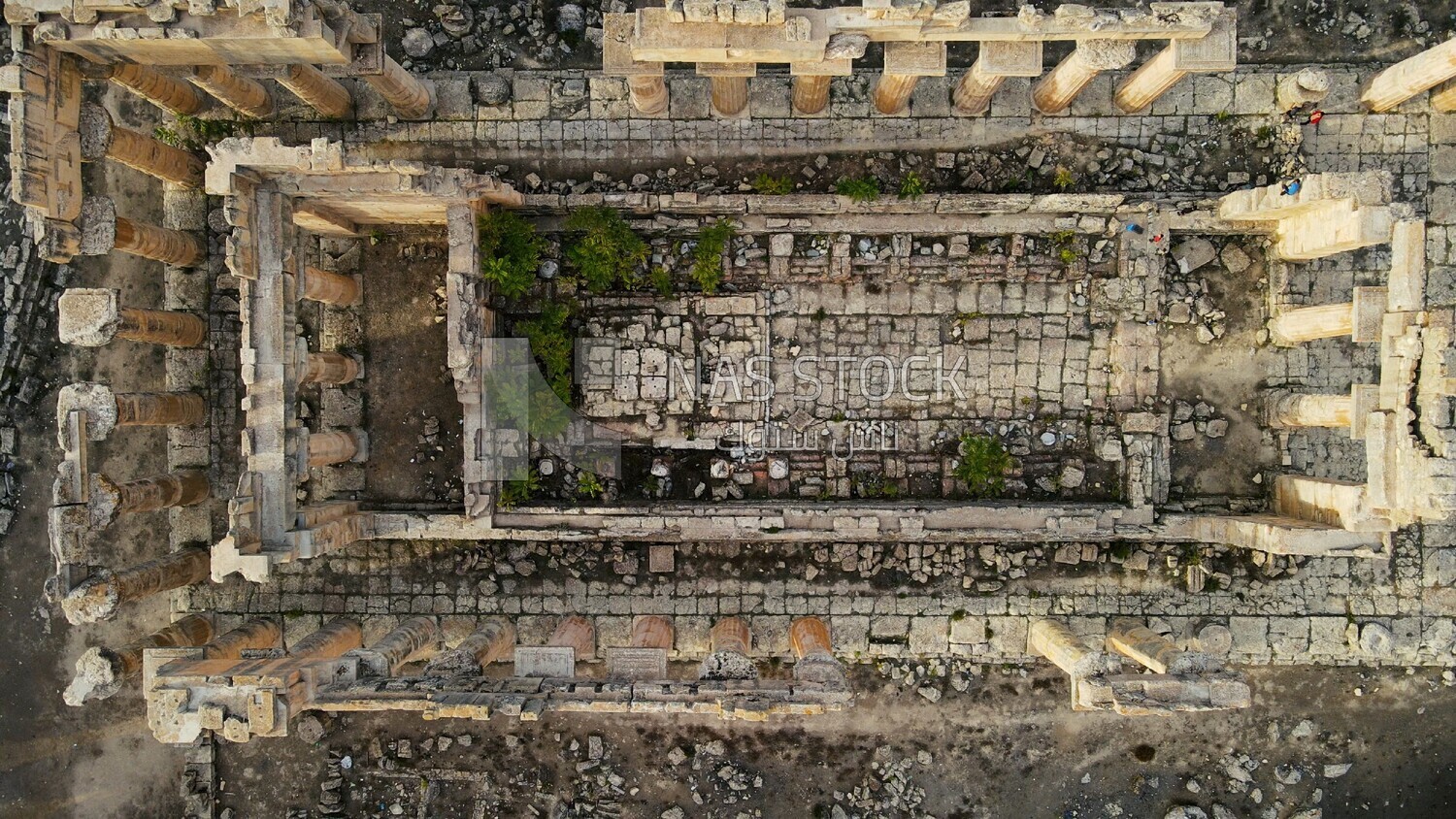 drone footage of the Cyrene archaeological site, Cyrenaica, Libya, history of Libya, landmarks in Libya