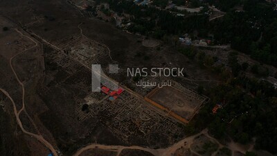 drone footage of the Cyrene archaeological site, Cyrenaica, Libya, history of Libya, landmarks in Libya