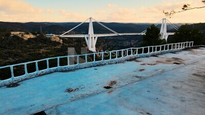 drone footage shows the Wadi Alkouf Bridge, Libya, history of Libya, landmarks in Libya