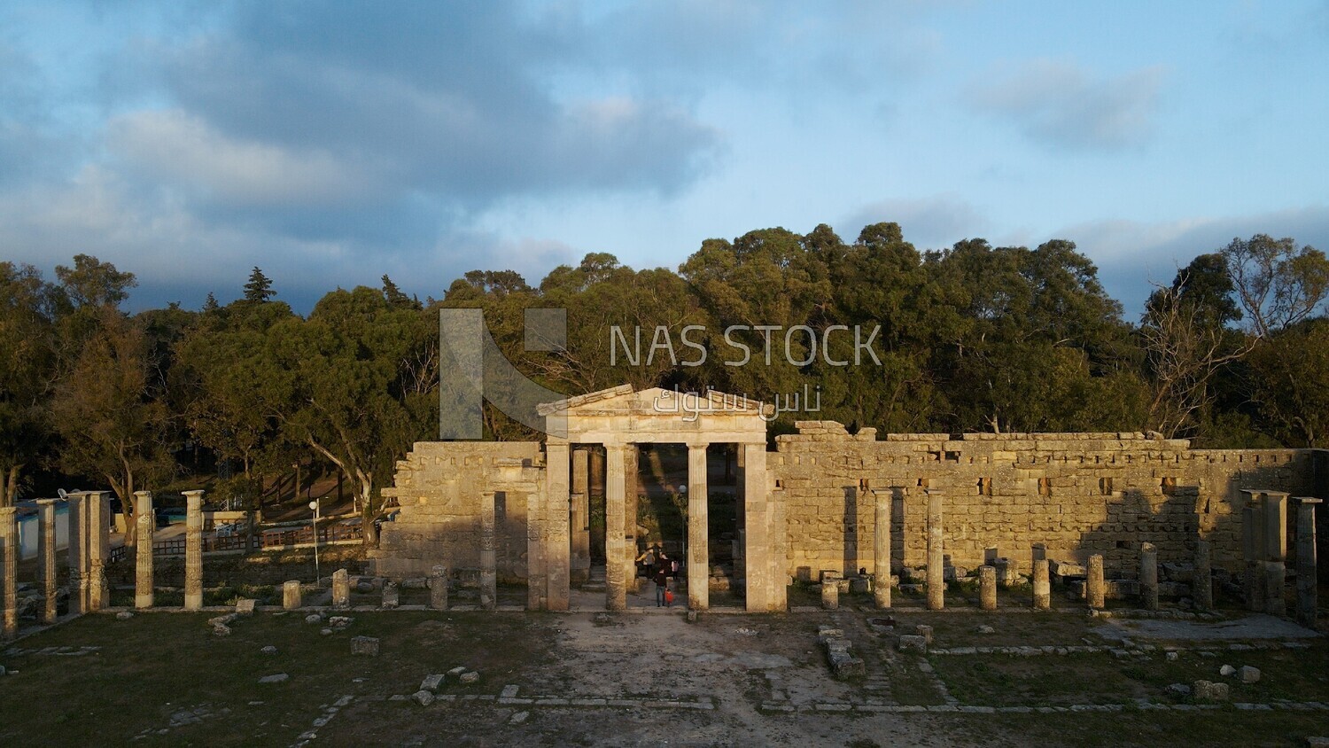 drone footage of the Temple of Zeus, Cyrene, Libya, history of Libya, landmarks in Libya