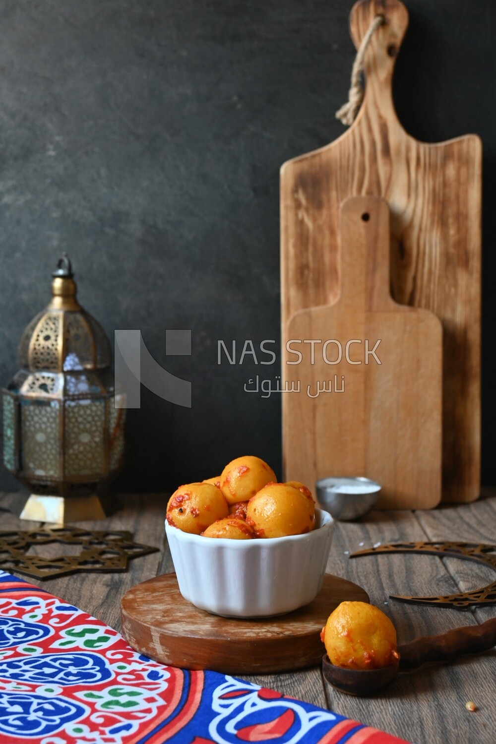 Bowl of Pickled lemon, Egyptian pickles, Arab restaurants