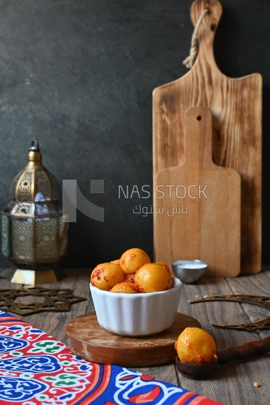 Bowl of Pickled lemon, Egyptian pickles, Arab restaurants