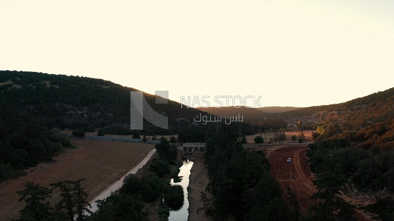 drone footage shows the view of Jebel Akhdar in Libya, landmarks in Libya