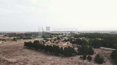 drone footage of the Temple of Zeus, Cyrene, Libya, history of Libya, landmarks in Libya