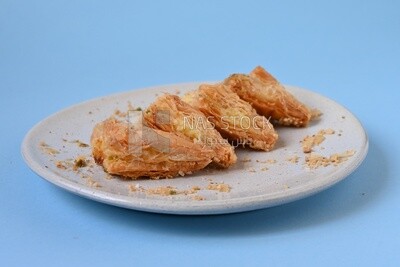 Baklava with cream in it, oriental Arabic sweets, Ramadan sweets