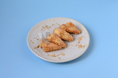 Baklava with cream in it, oriental Arabic sweets, Ramadan sweets