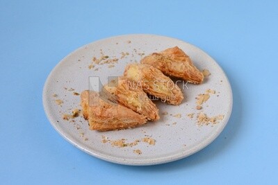Baklava with cream in it, oriental Arabic sweets, Ramadan sweets