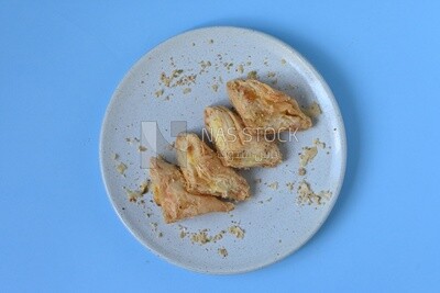 Baklava with cream in it, oriental Arabic sweets, Ramadan sweets