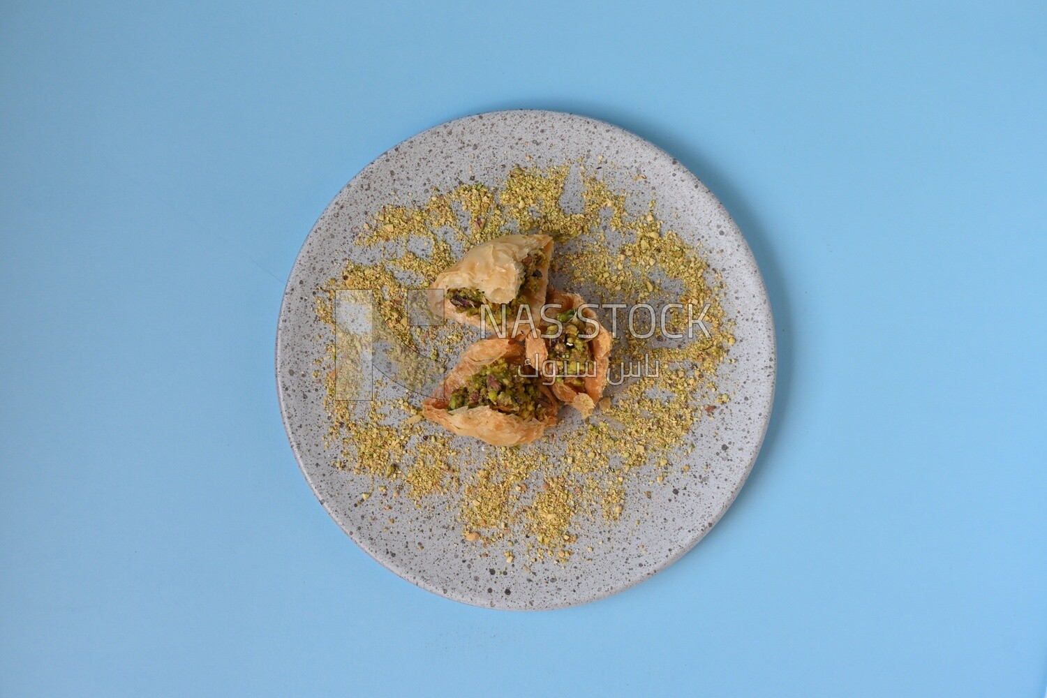 Baklava with nuts, oriental Arabic sweets, Ramadan sweets