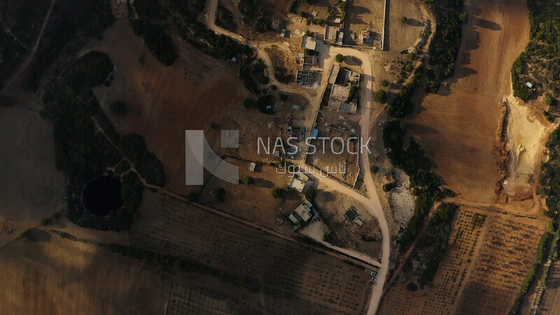 drone footage of The cave of Haua Fteah in Libya, landmarks in Libya, desert in Libya