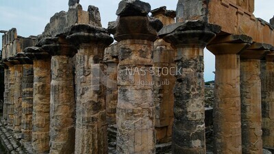 drone footage of the Cyrene archaeological site, Cyrenaica, Libya, history of Libya, landmarks in Libya