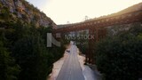 drone footage shows the Wadi Alkouf Bridge from away, Libya, history of Libya, landmarks in Libya