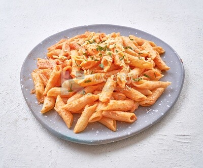 Pasta with grated cheese and parsley