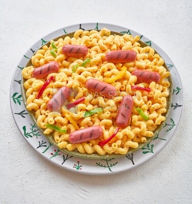 Plate of pasta with sausage