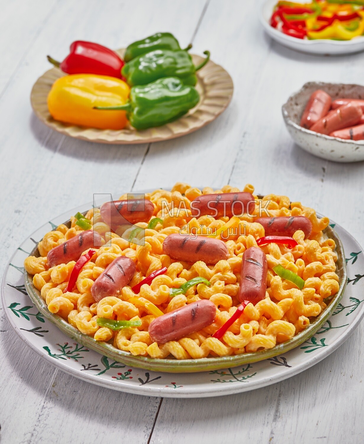 plate of pasta with sausage