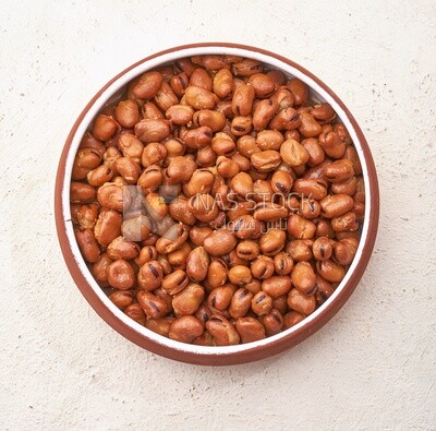 Close-up of oriental breakfast, a dish of foul medames, Arabic breakfast, arab restaurant