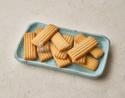 Top view of Eid al-Fitr biscuits on an isolated background