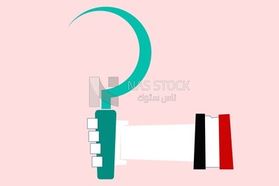 Hand holding a scythe