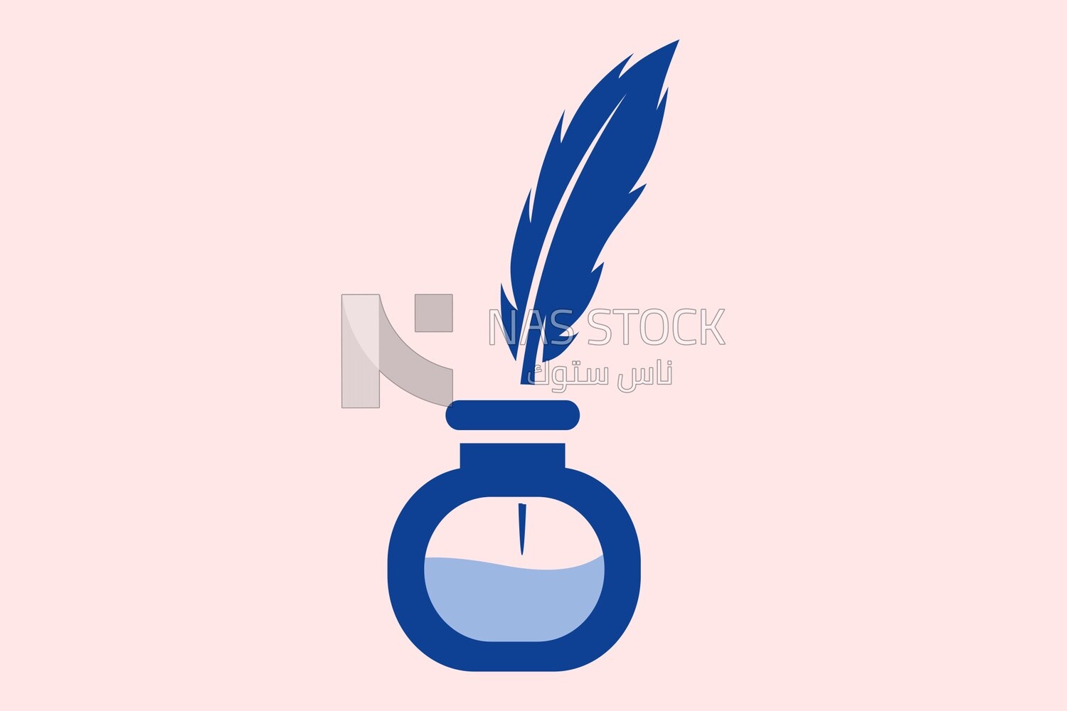 Feather ink pot icon