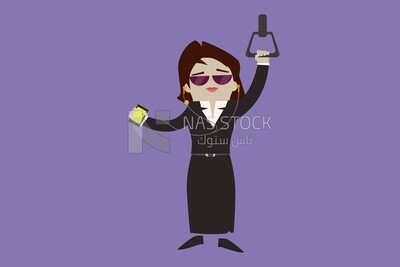 A woman riding a train