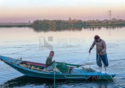 An Egyptian fisherman