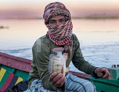 An Egyptian fisherman