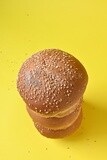 Buns with sesame seeds, fast food, Arabic restaurants, delicious food