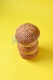 Buns with sesame seeds, fast food, Arabic restaurants, delicious food