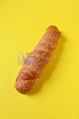 Fino bread with sesame seeds, fast food, Arabic restaurants, delicious food