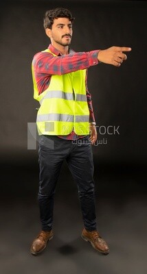 An engineer man wearing a safe jacket