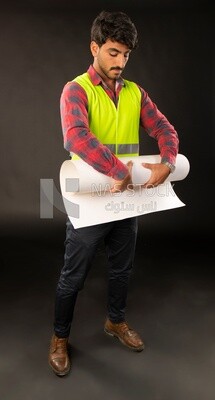 An engineer man wearing a safe jacket