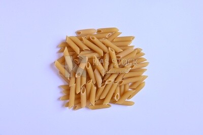 Group of  Uncooked Penne Pasta ,One of the types of pasta