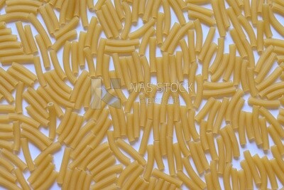 Group of Uncooked rigati pasta ,One of the types of pasta