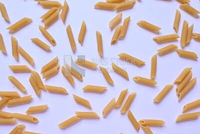 Pattern of  Uncooked Penne Pasta ,One of the types of pasta