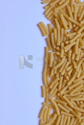 Pattern of  Uncooked rigati pasta ,One of the types of pasta