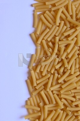 Pattern of  Uncooked rigati pasta ,One of the types of pasta