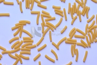 Group of Uncooked rigati pasta ,One of the types of pasta